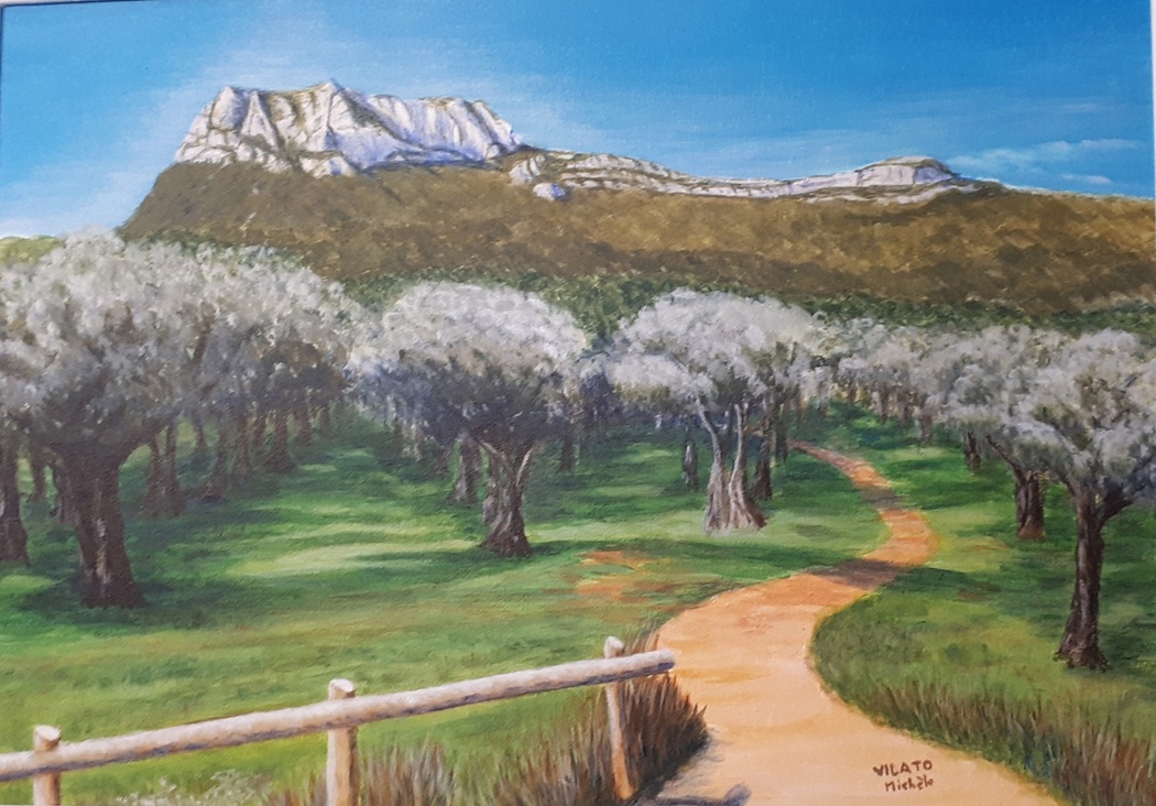 tableau-acrylique-oliviers-peinture oliveraie-du-coudon-la-farlede-toulon-peinture-acrylique